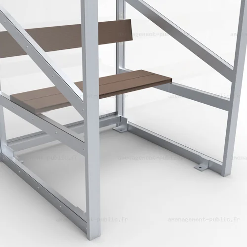 Banc de touche 2 places pour aménagement des stades